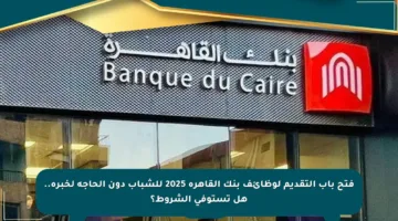 فتح باب التقديم لوظائف بنك القاهرة 2025 للشباب دون الحاجة لخبرة.. هل تستوفي الشروط؟